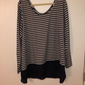 Plus striped top sz 3x